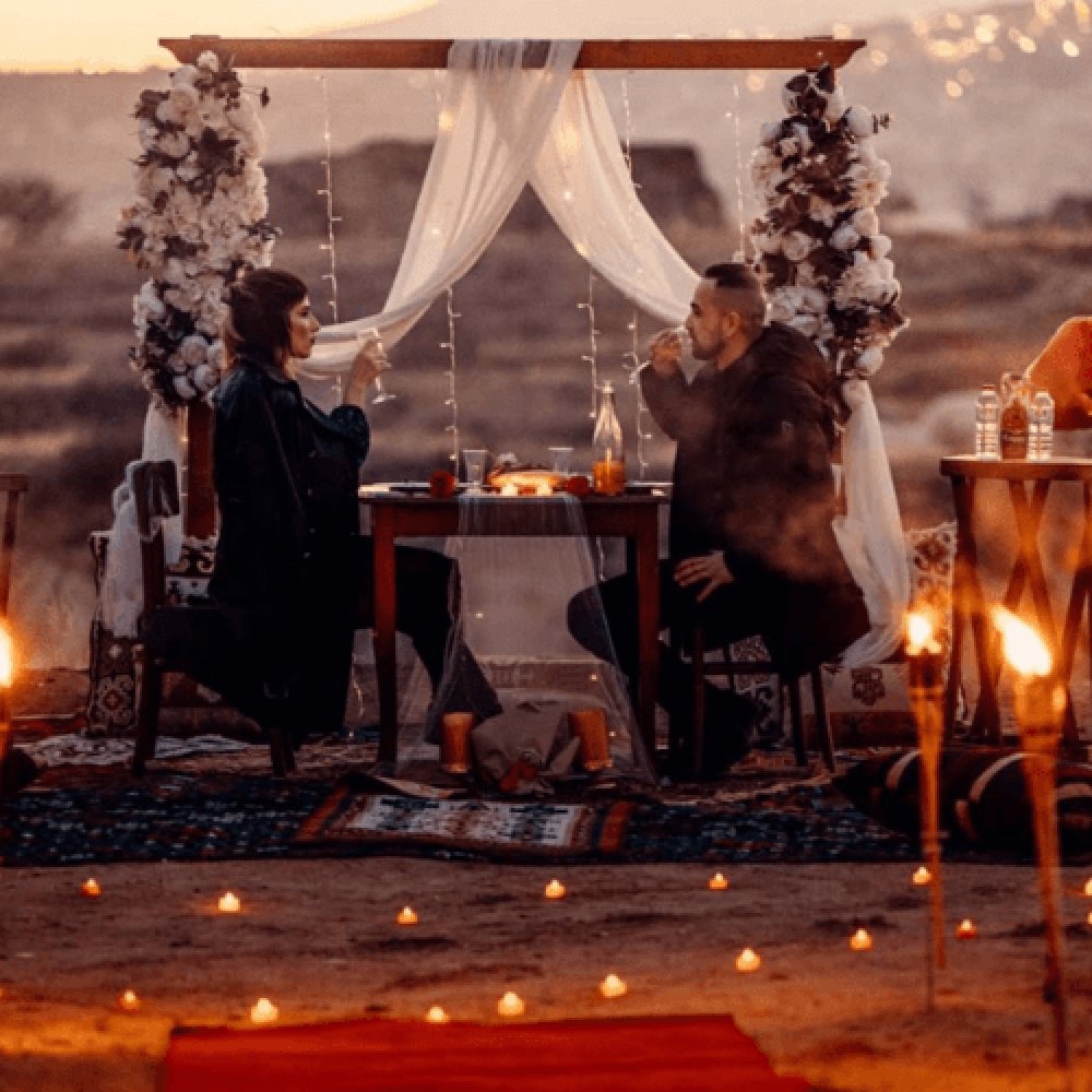 Kapadokya Gün Batımında Süper Evlilik Teklifi