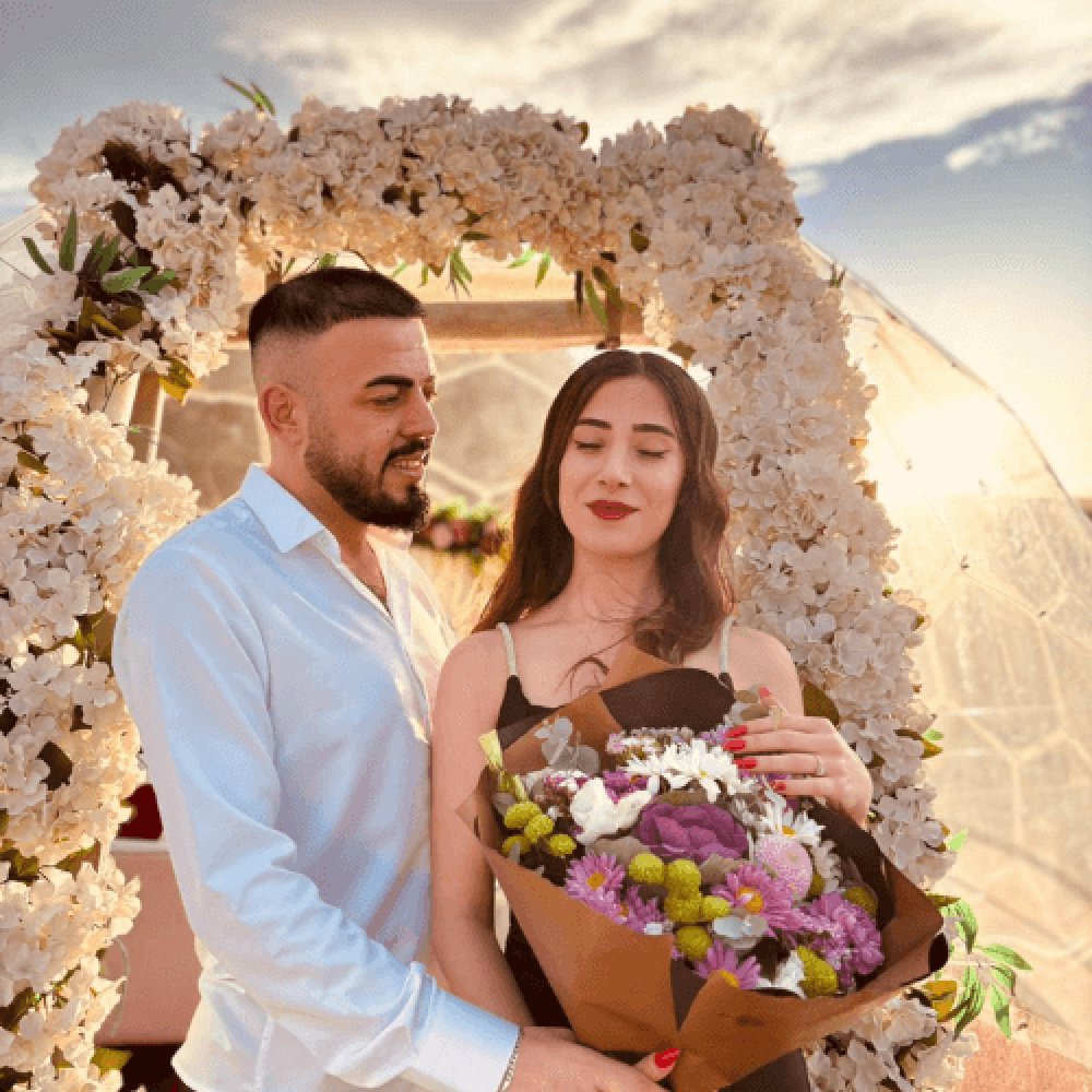 Kapadokya Gün Batımında Süper Evlilik Teklifi