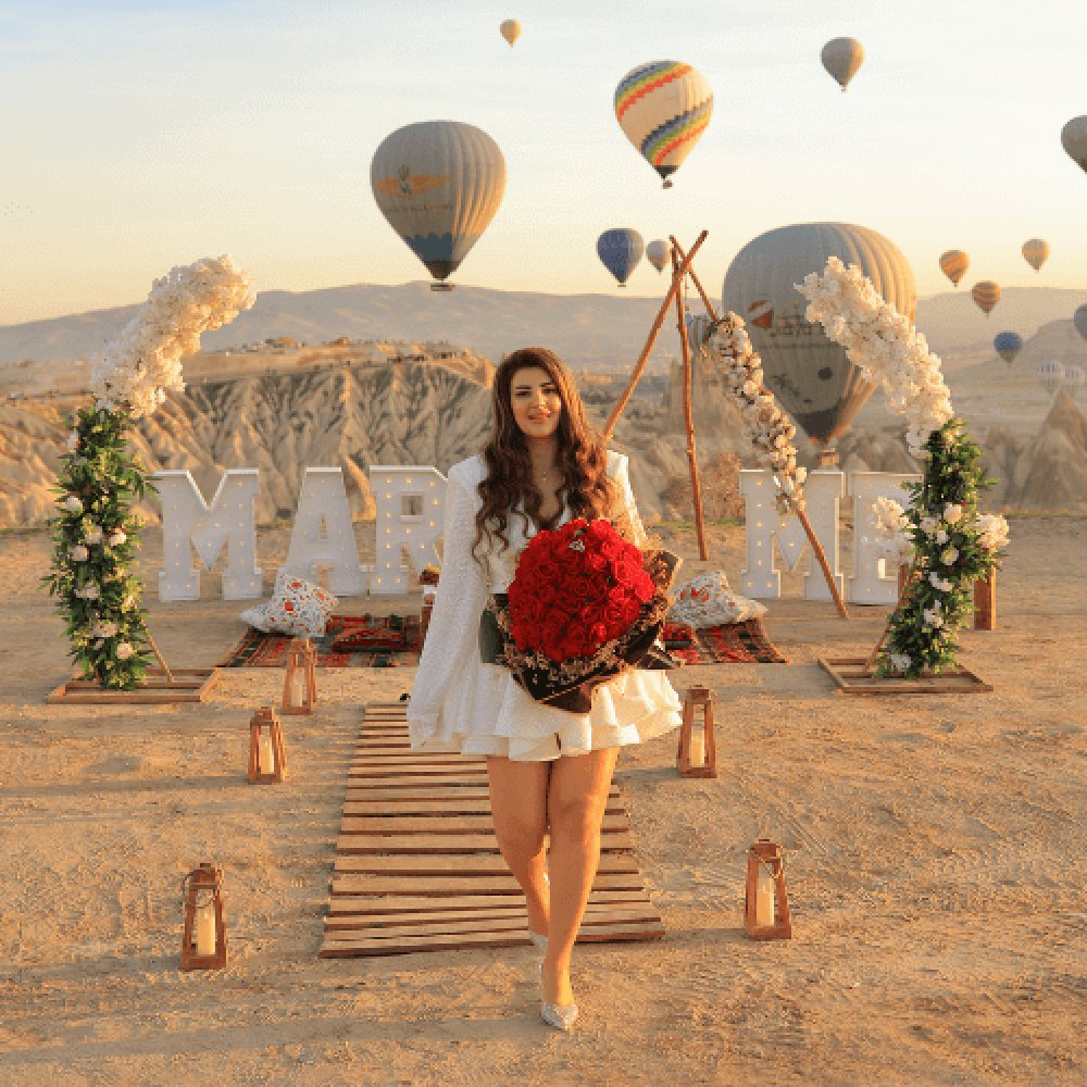 Kapadokya Gün Doğumunda Platinum Evlilik Teklifi