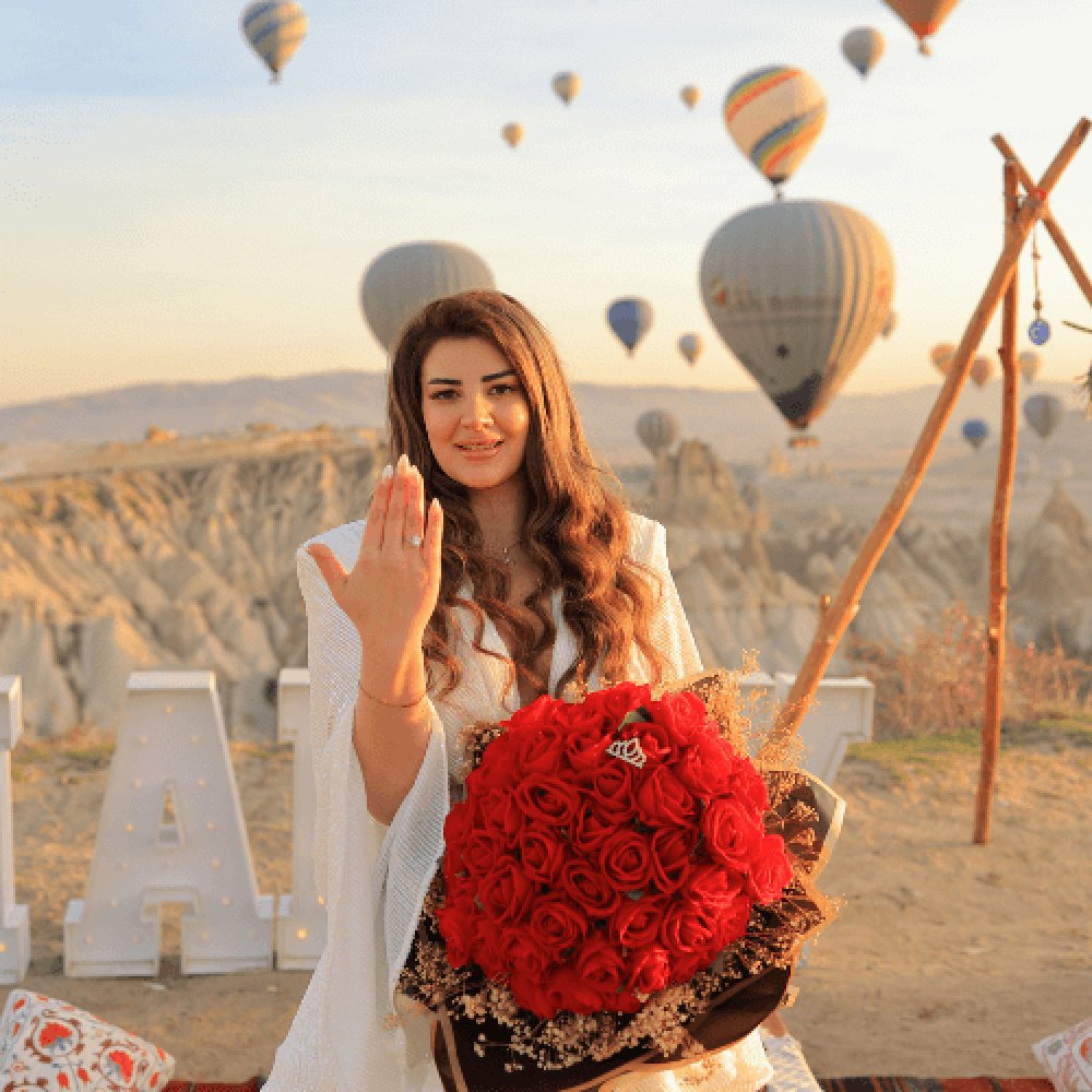 Kapadokya Gün Doğumunda Platinum Evlilik Teklifi