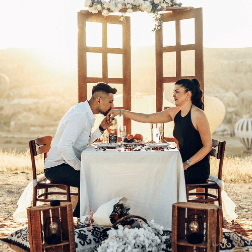 Kapadokya Gün Doğumunda Süper Evlilik Teklifi