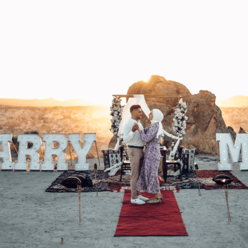 Kapadokya Gün Doğumunda Süper Evlilik Teklifi