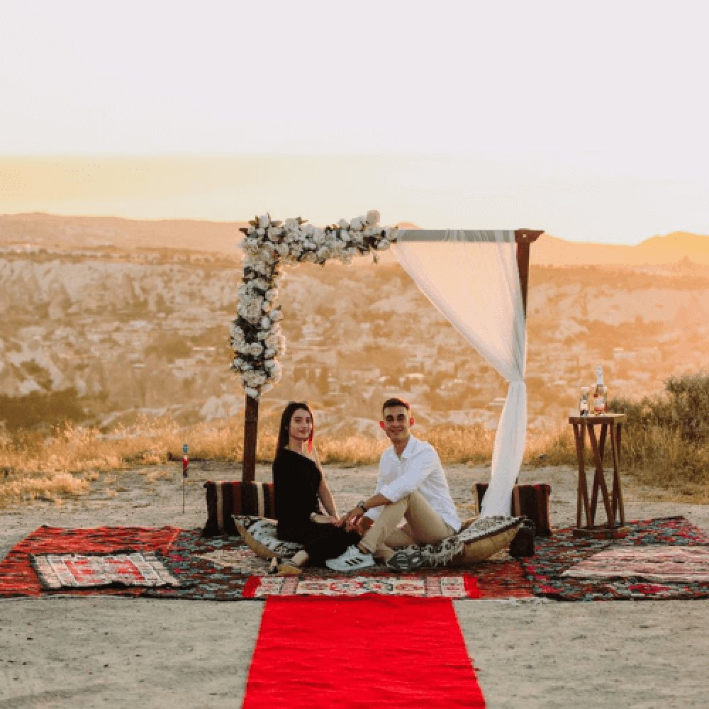 Kapadokya Gün Doğumunda Süper Evlilik Teklifi