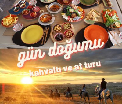 Balonlarla Gün Doğumu 30 Çeşit Serpme Kahvaltı Ve 2 Saat At Turu