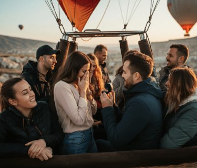 Kapadokya Balonda Evlilik Teklifi