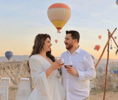 Kapadokya Gün Doğumunda Platinum Evlilik Teklifi