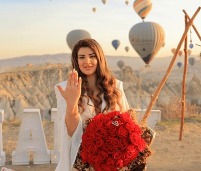 Kapadokya Gün Doğumunda Platinum Evlilik Teklifi
