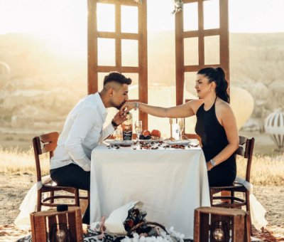 Kapadokya Gün Doğumunda Süper Evlilik Teklifi