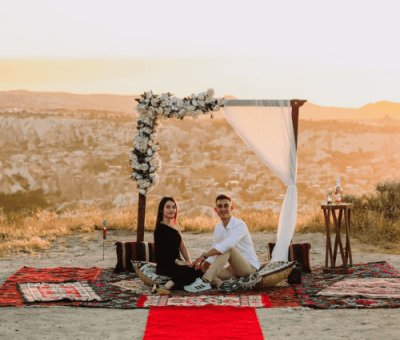 Kapadokya Gün Doğumunda Süper Evlilik Teklifi