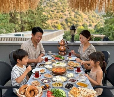 Kapadokya'da Eşsiz Serpme Kahvaltı Zelve Açık Hava Müzesi